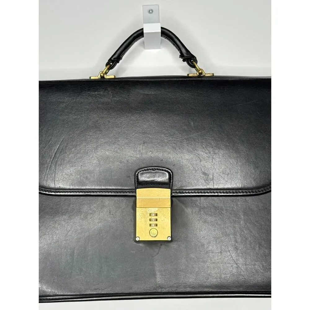 Vintage Coach 5353 Black Leather Metropolitan Briefcase Made in USA
